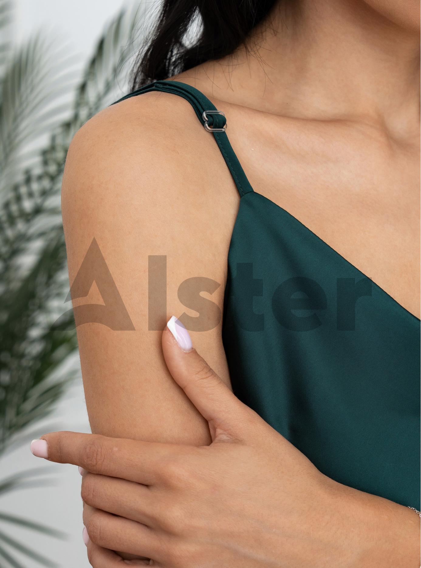 Длинное элегантное платье Nolvit P-341 Зелёный L (P341-15): фото - Alster.ua