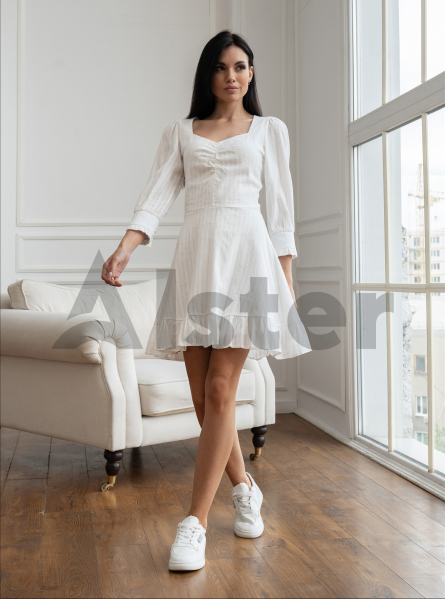 Короткое платье 1005 с рукавом