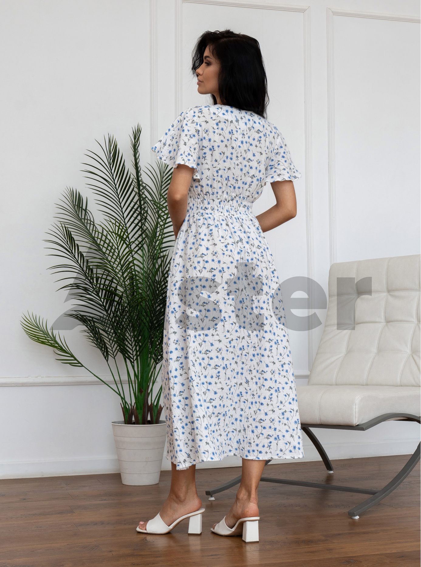 Длинное платье Stolyarchuk А935 с рукавом Синий 44 (A935-06): фото - Alster.ua