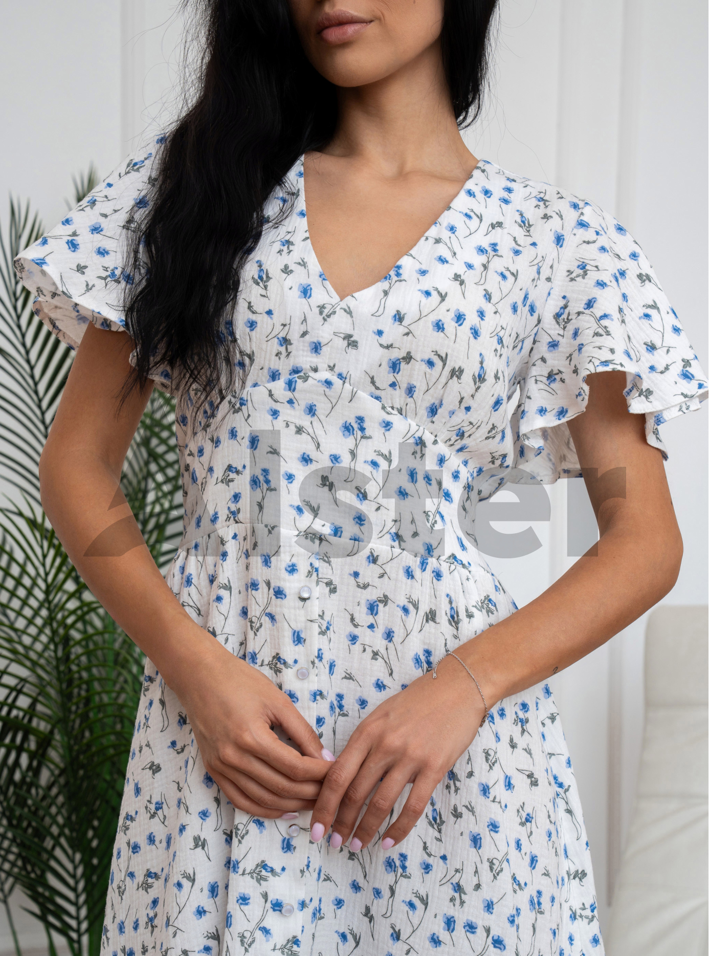 Длинное платье Stolyarchuk А935 с рукавом Синий 44 (A935-06): фото - Alster.ua