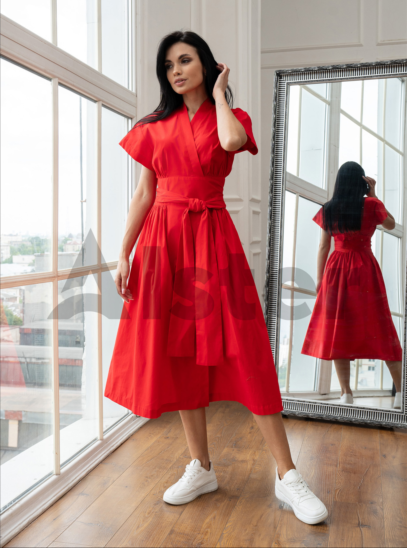 Платье с коротким рукавом Samange P-079 Мята M (P079-14): фото - Alster.ua