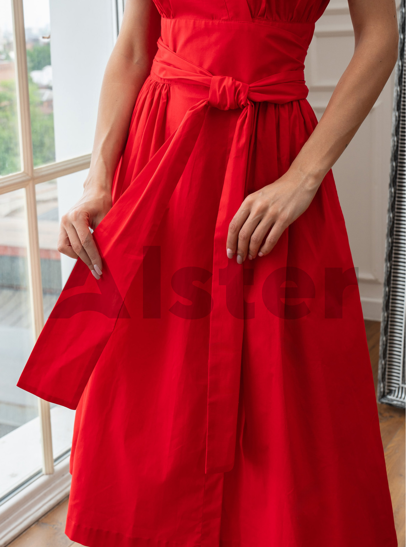 Платье с коротким рукавом Samange P-079 Красный XL (P079-08): фото - Alster.ua