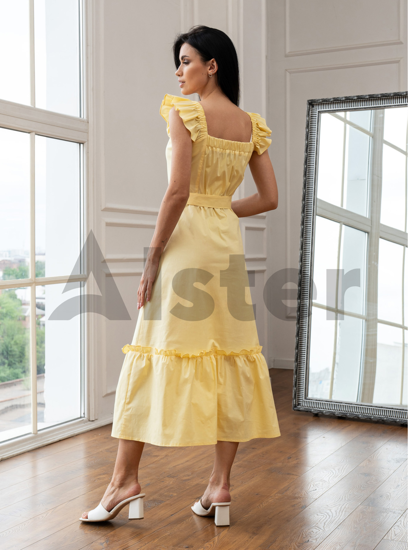 Длинный сарафан Samange P-080 Жёлтый S (P080-01): фото - Alster.ua