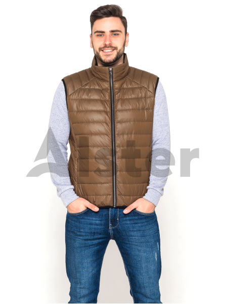 Жилет мужской стеганый с капюшоном