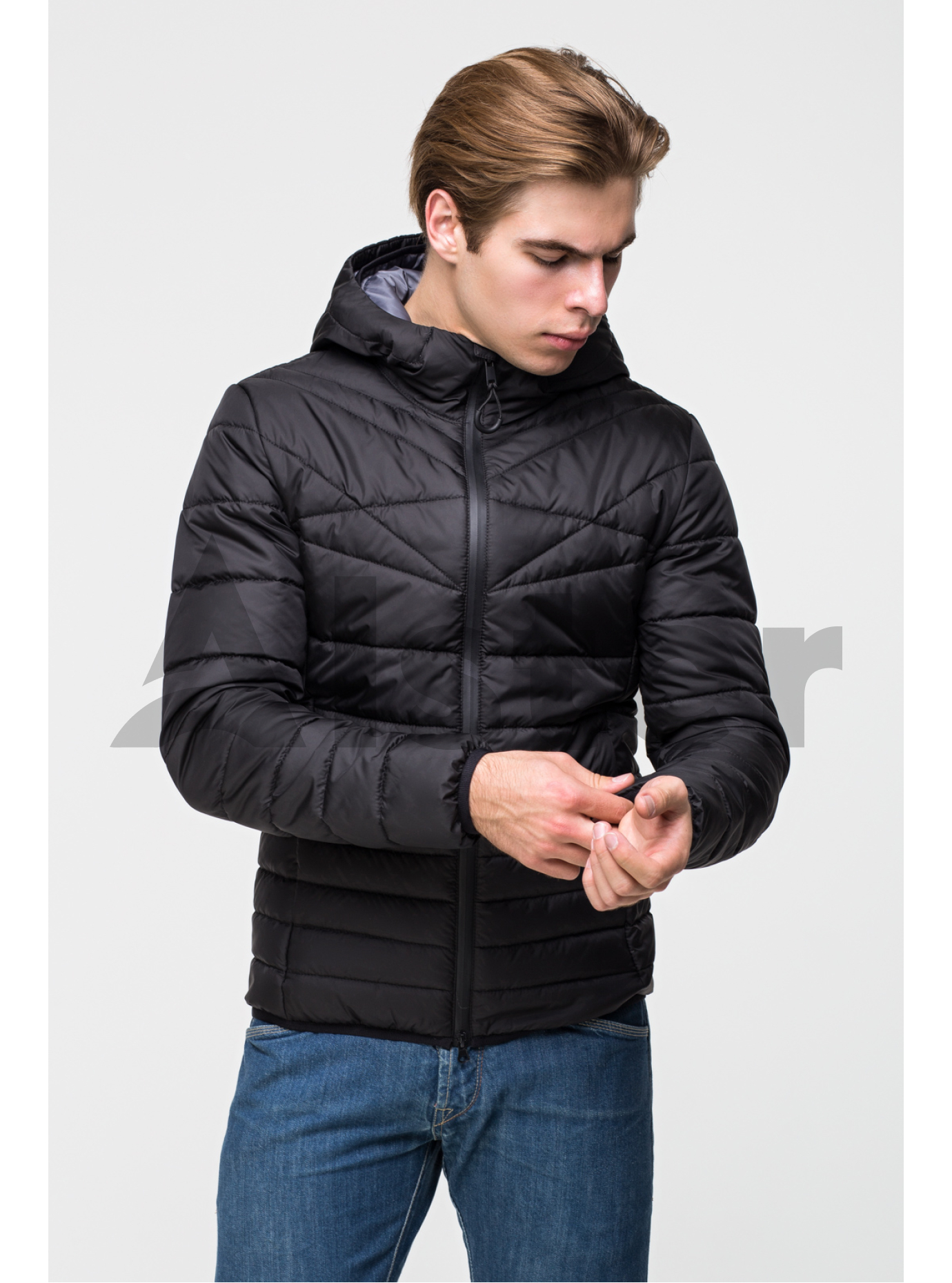 Куртка мужская с капюшоном Чёрный 50 (02-MT21028): фото - Alster.ua