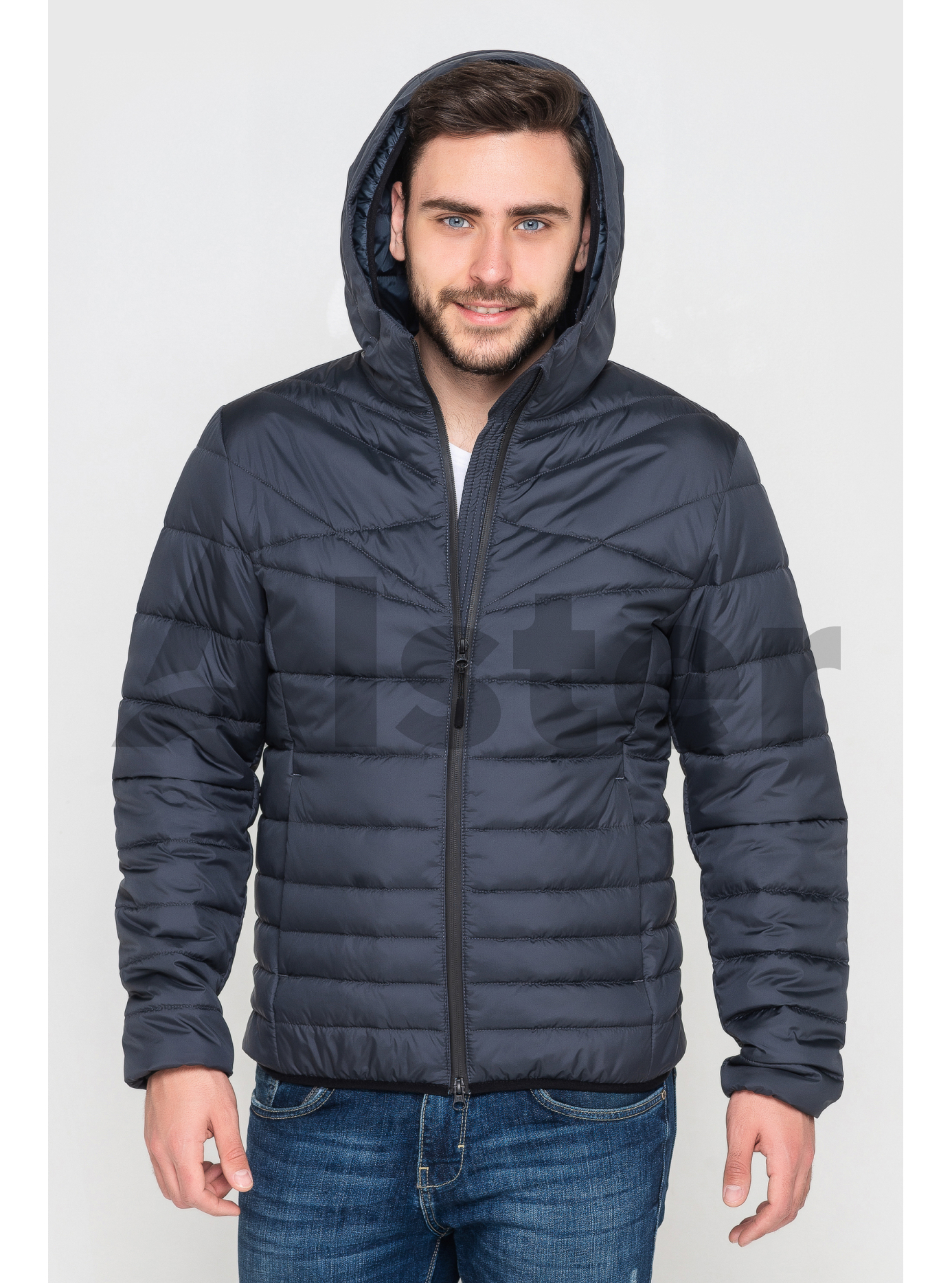 Куртка мужская с капюшоном Тёмно-синий 48 (02-MT21035): фото - Alster.ua