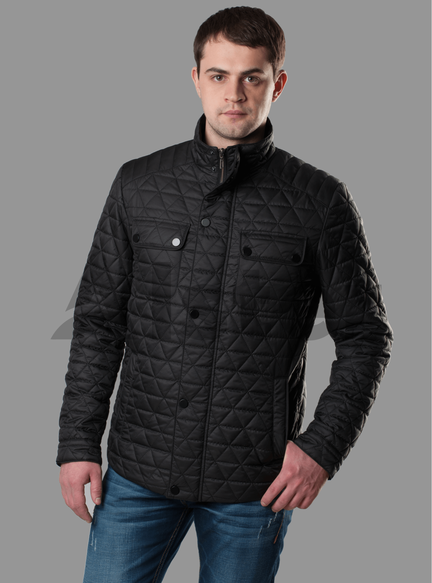Куртка мужская демисезонная с карманами Чёрный 64 (02-MT19066): фото - Alster.ua