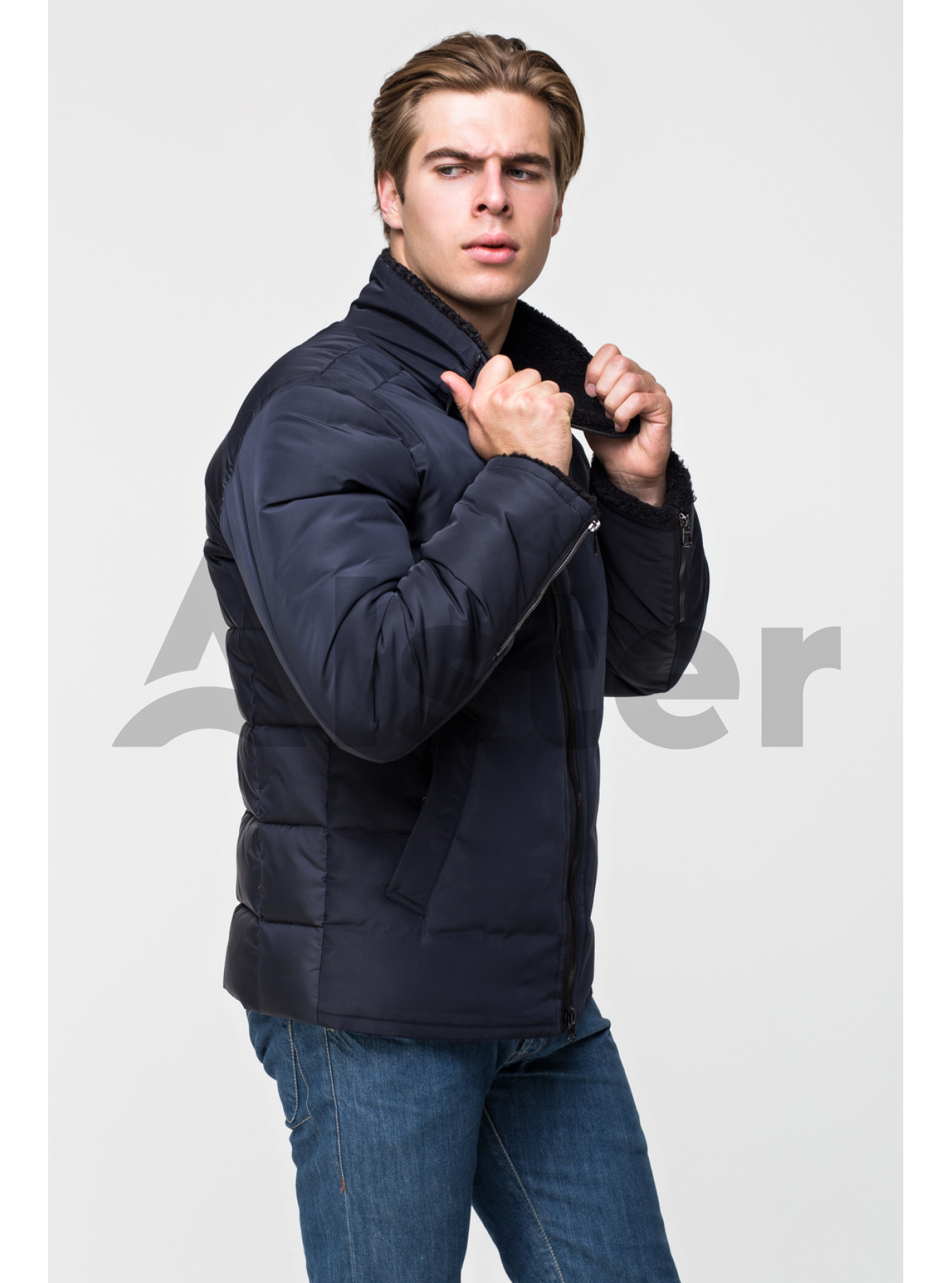 Куртка мужская зимняя на молнии Т-275 Синий 48 (02-MT21073): фото - Alster.ua