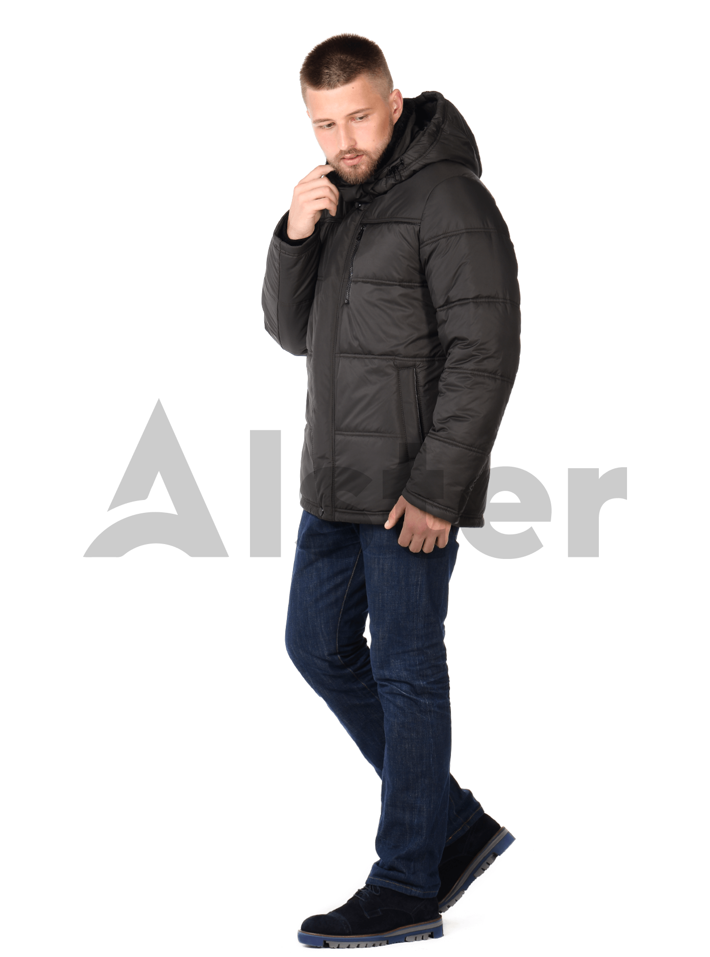 Куртка мужская зимняя спортивная с капюшоном Коричневый 48 (02-MT19304): фото - Alster.ua