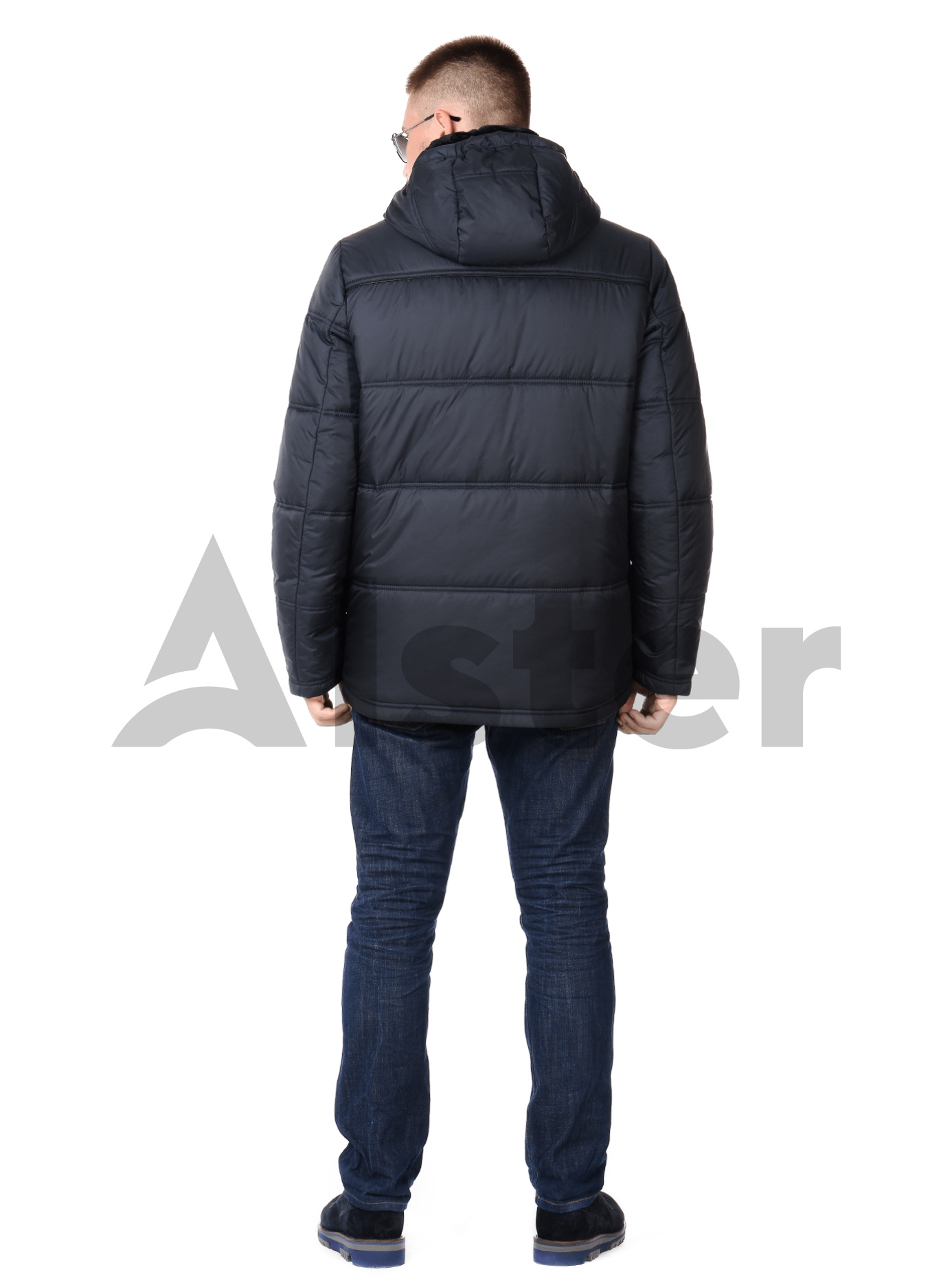 Куртка мужская зимняя спортивная с капюшоном Тёмно-синий 50 (02-MT19307): фото - Alster.ua