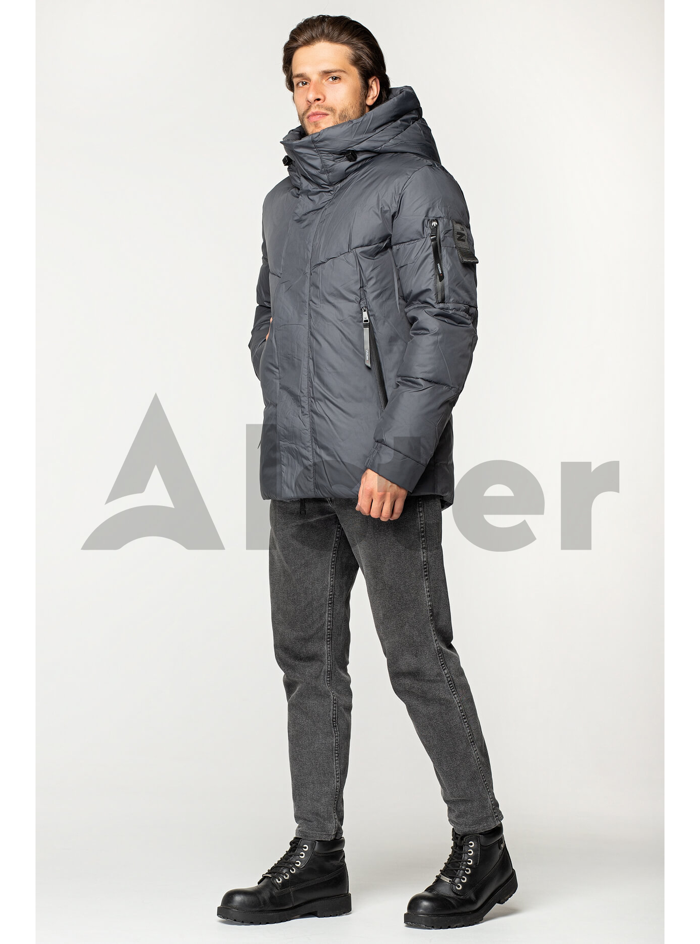 Мужская зимняя куртка Графитовый 3XL (02-MV1916): фото - Alster.ua